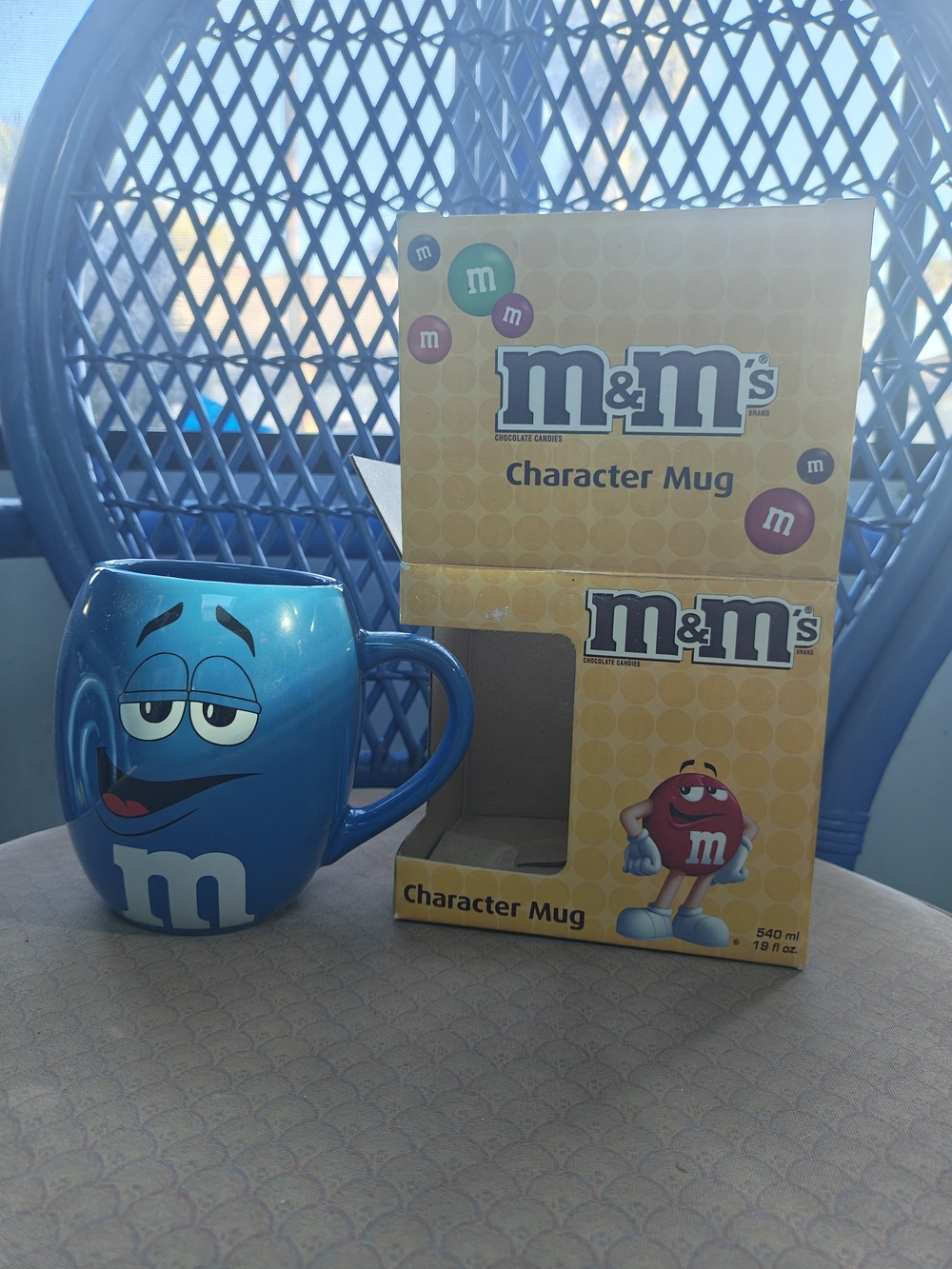 M&M's Official Blue Character Ceramic Mug With Original Box